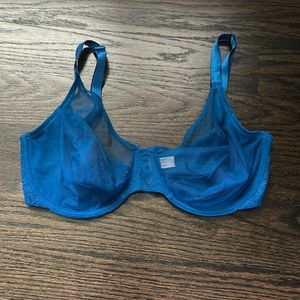 Blue Sexy Unpadded Unlined Triumph Bra, 34 DD
